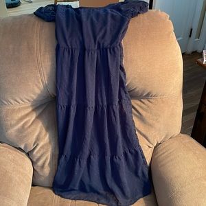 Girls long blue dress